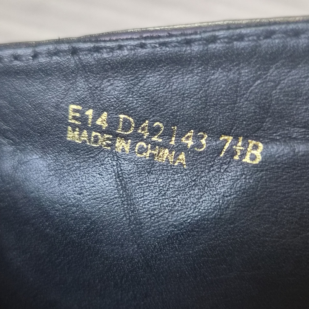 Cole Haan Grand.OS Black Leather Tall Riding Boots Size 7.5 - Picture 3 of 6